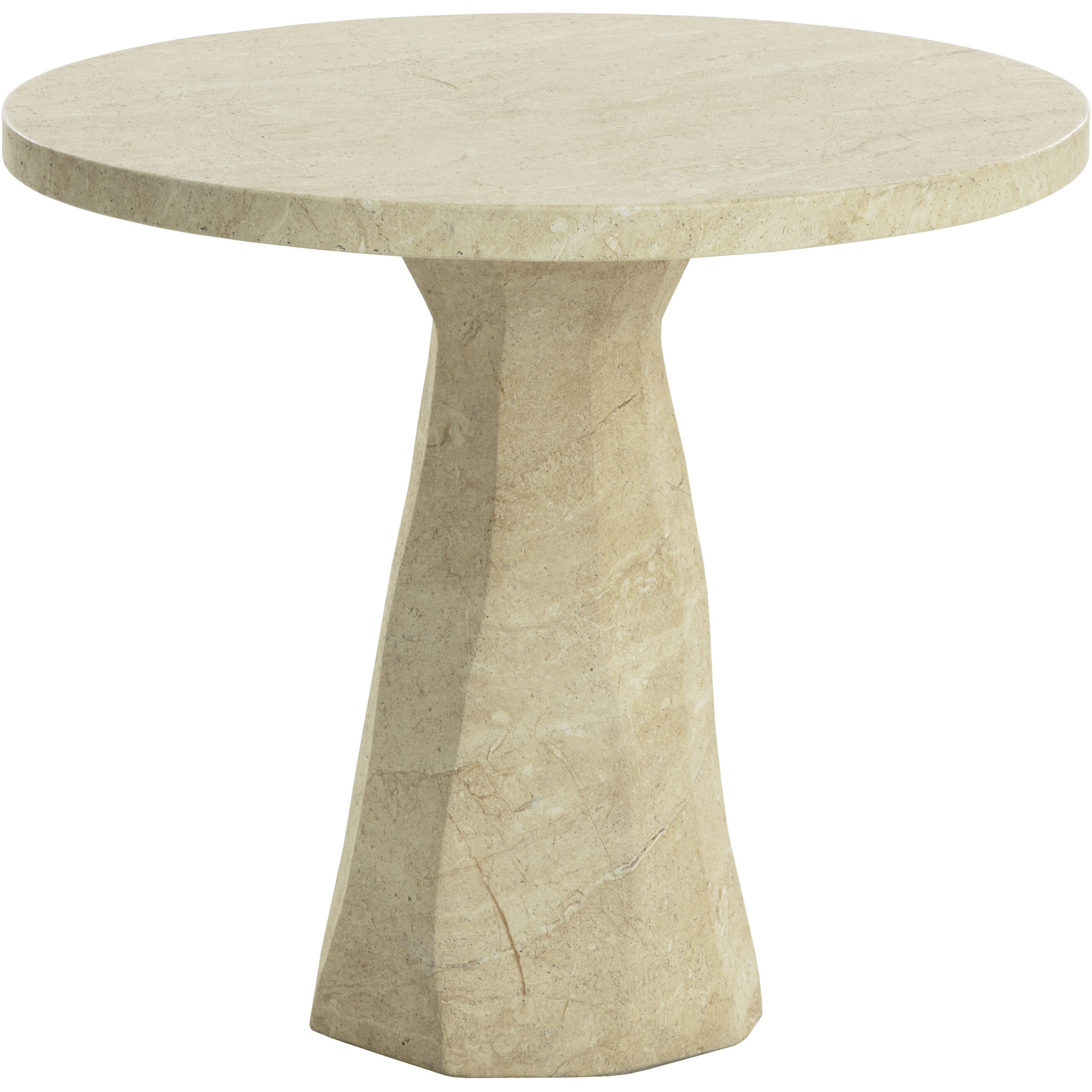 Kliff 34 X 30 inch Travertine Look Outdoor Bistro Table